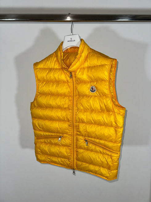 Moncler Gilet Gui vest size 3 yellow